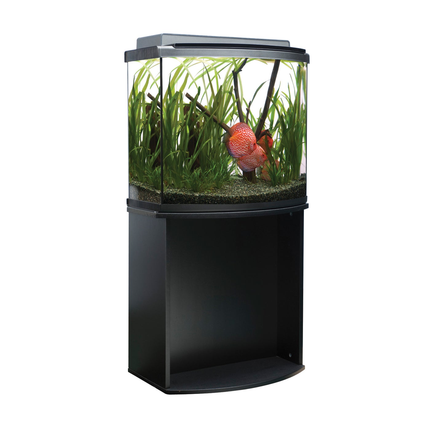 Support pour aquarium équipé Fluval 26 à devant arrondi, noir, 63 x 38 x 66 cm (24,75 x 15 x 26 po)