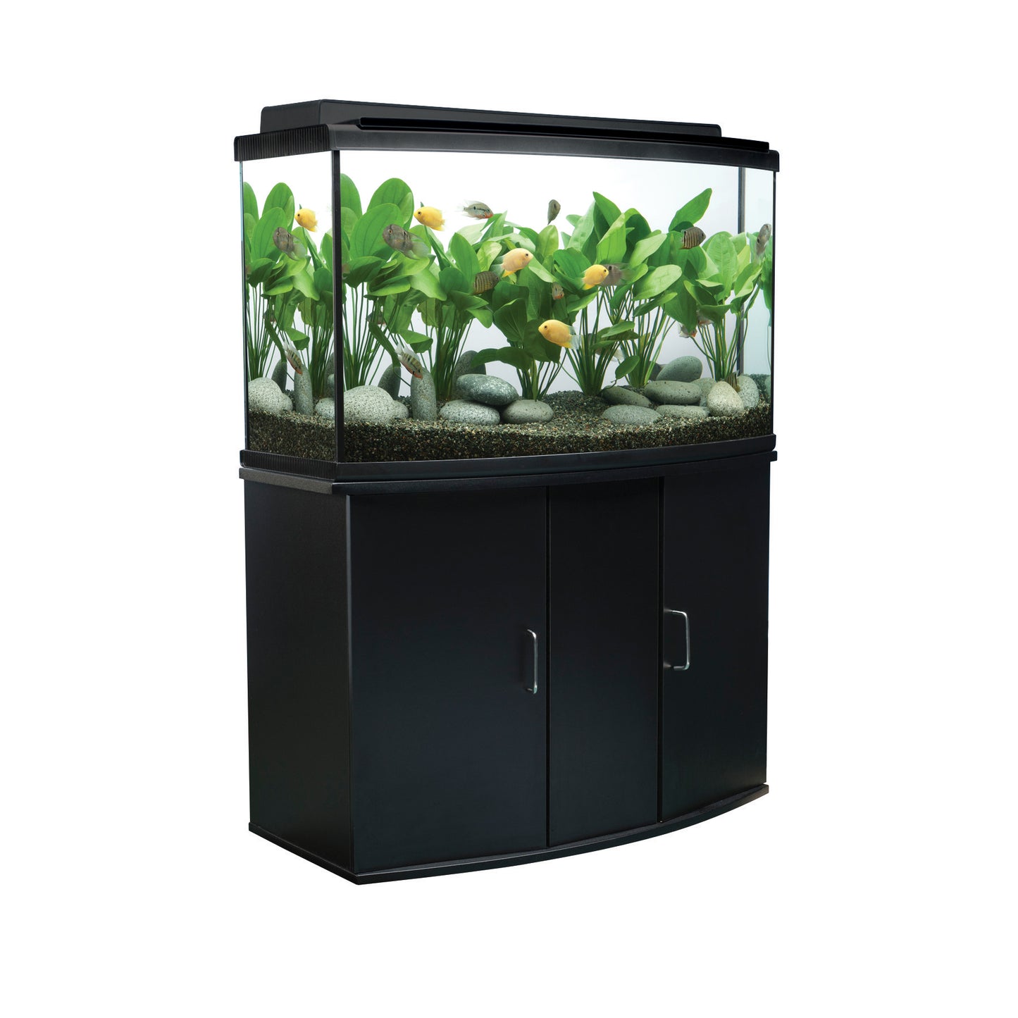 Meuble pour aquarium équipé Fluval 45 à devant arrondi, noir, 94 x 42 x 66 cm (37 x 16,5 x 26 po)