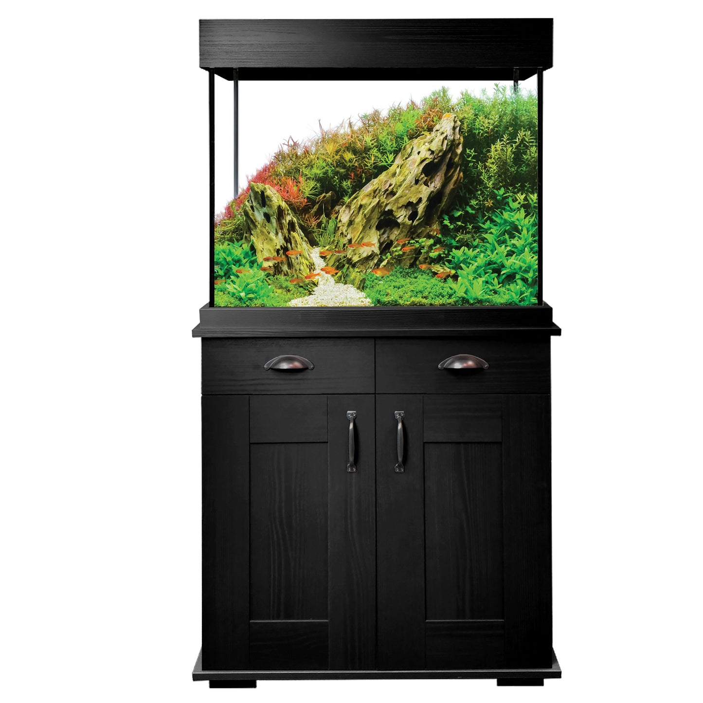 Aquarium équipé Shaker Fluval de 168 L, chêne noir