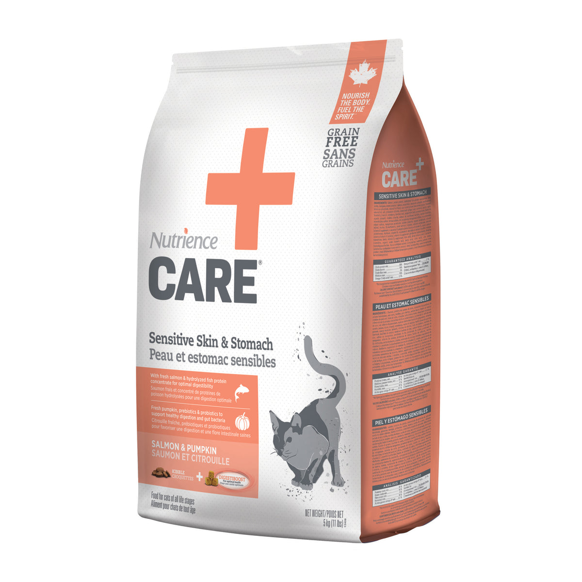 Nourriture Nutrience Care, Peau et estomac sensibles pour chats, 5 kg