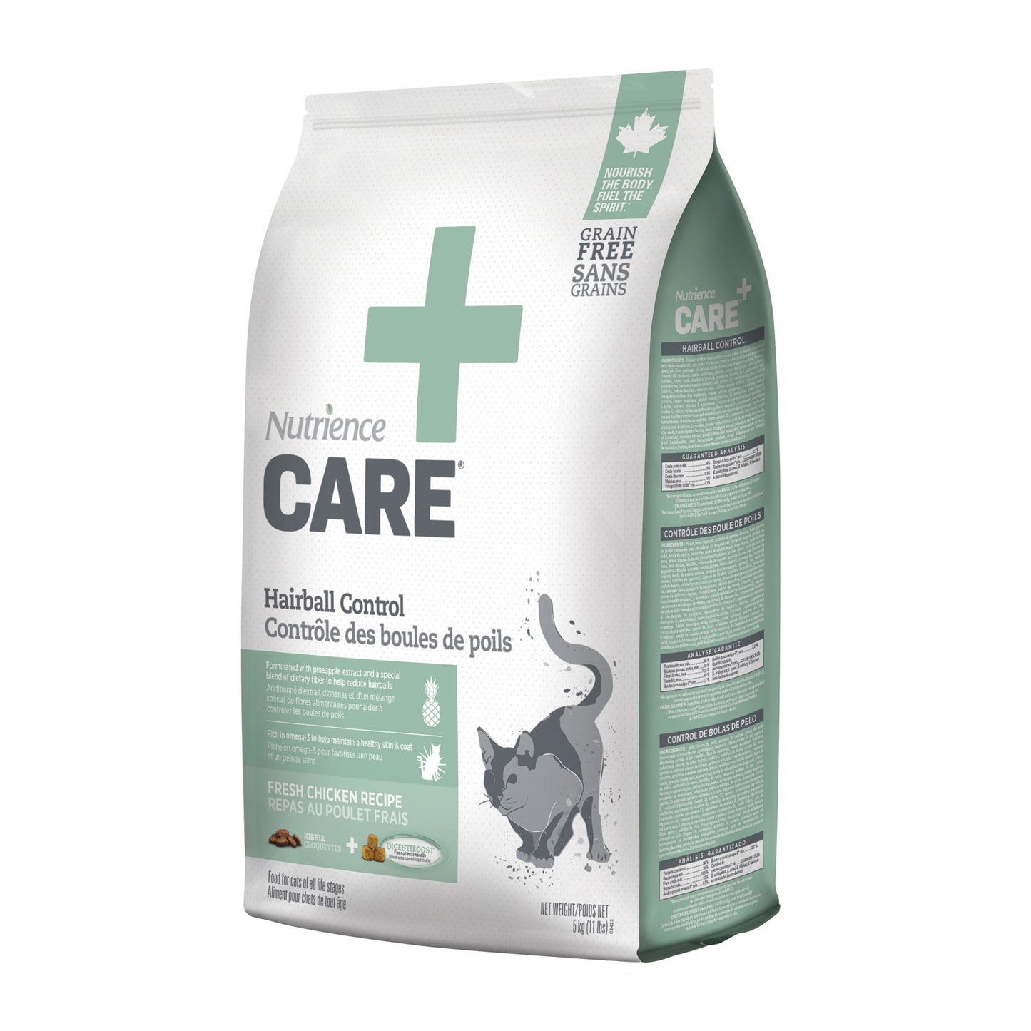 Nourriture Nutrience Care, Contrôle des boules de poils pour chats, 5 kg