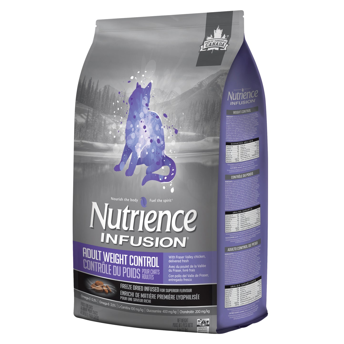 Nourriture Nutrience Infusion, Chats adultes, Contrôle du poids, Poulet, 5 kg