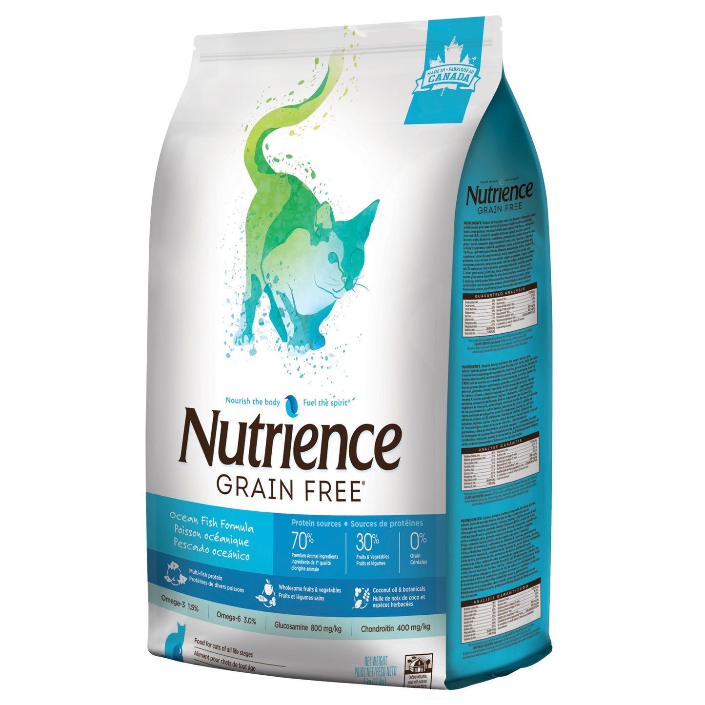 Nourriture Nutrience Sans grains pour chats, Poisson océanique, 5 kg