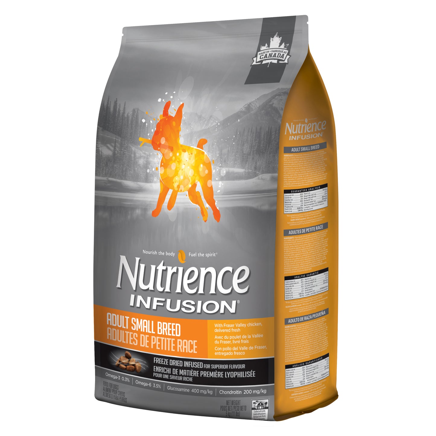 Aliment Nutrience Infusion pour chiens adultes de petite race, Poulet, 5 kg (11 lbs)