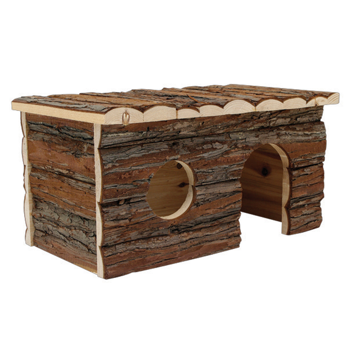 Cabane Tree House Living World en vrai bois, grande, 41 x 24 x 23 cm (16 x 9,5 x 9 po)