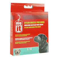 Muselière Dogit en nylon pour chiens, noire, grande, 18,5 cm (7,3 po)