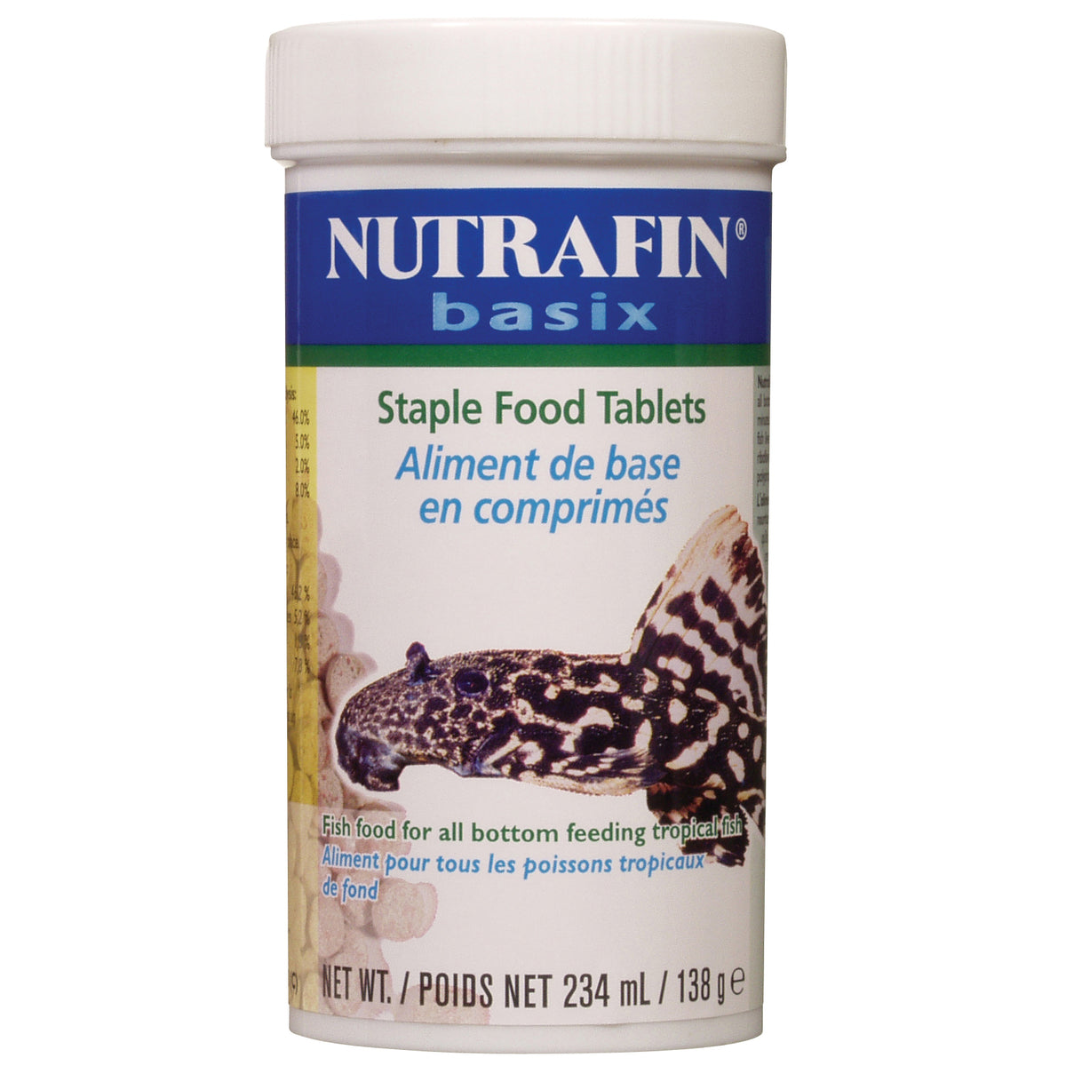 Comprimés de base Nutrafin basix pour poissons tropicaux de fond, 138 g (4,9 oz)