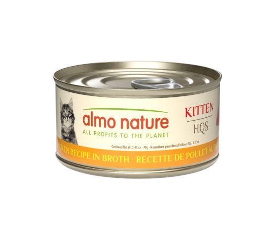 Almo Nature Hqs Natural Chaton - Poulet Au Bouillon 70gr