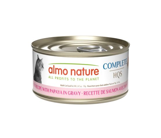Almo Nature Hqs Complete Chat - Saumon Et Papaye En Sauce 70gr