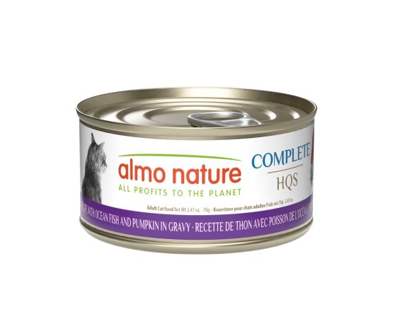 Almo Nature Hqs Complete Chat - Thon, Poisson De L'océan Et Citrouille, En Sauce 70gr