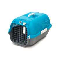 Cage de transport Catit pour chats, turquoise, moyenne, 56 x 37,5 x 31 cm (22 x 15 x 12 po)
