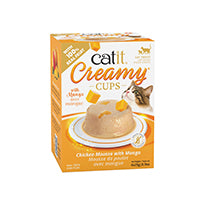 Mousse Catit Creamy Cups au poulet et mangue, 4 x 25 g