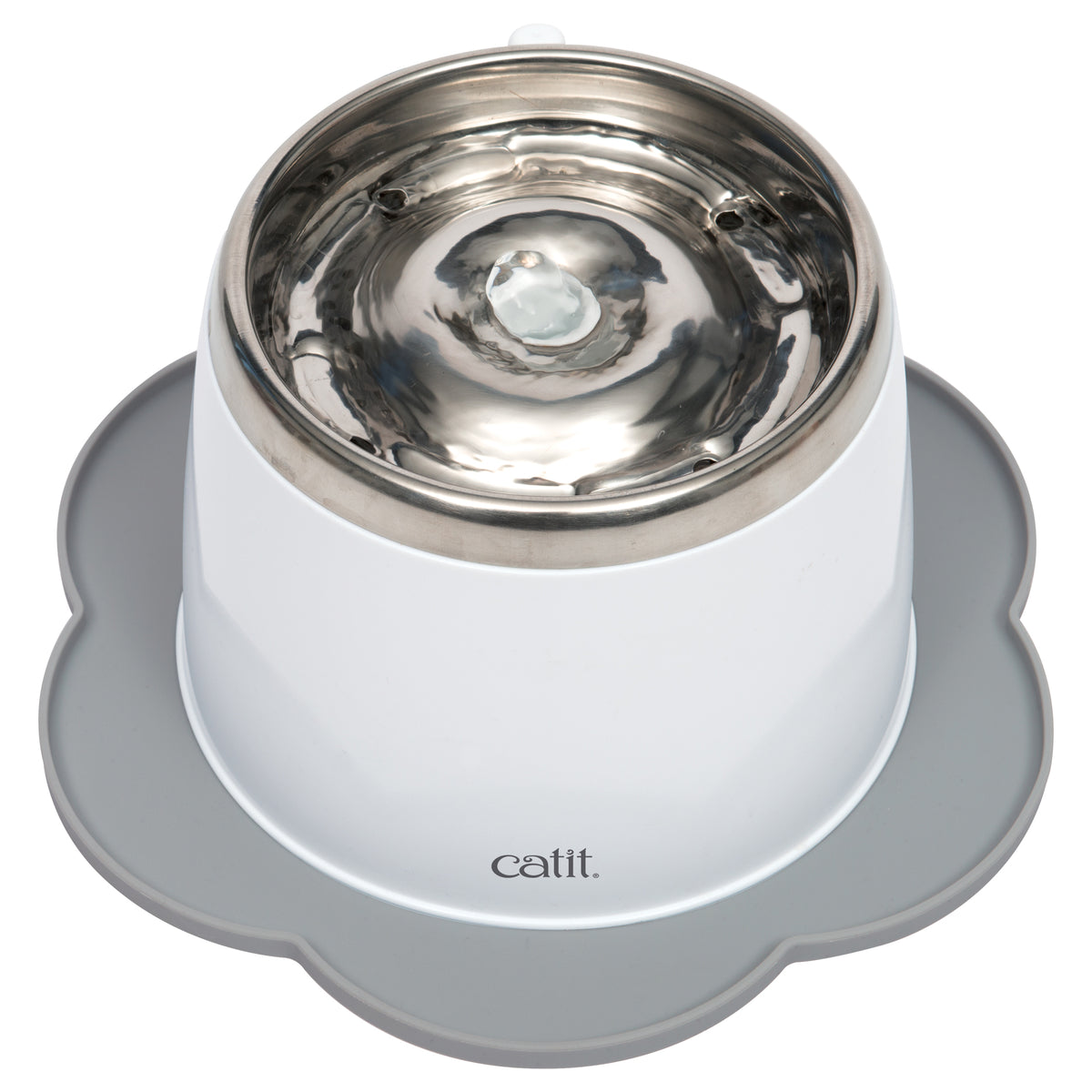 Napperon Catit en silicone, forme de fleur, gris