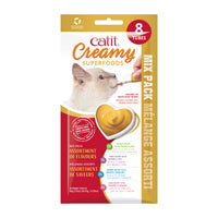 Gâteries Catit Creamy avec superaliments assortis, paquet de 8