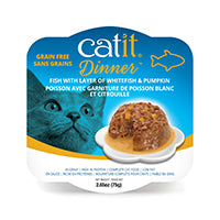 Repas de poisson Catit avec poisson blanc et citrouille, 80 g (2,8 oz)