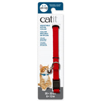 Collier Catit en nylon avec boucle à dégagement d’urgence et grelot, rouge, 20-33 cm (8-13 po)