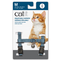 Harnais réglable Catit en nylon, bleu, moyen, 35-50 cm (14-20 po)