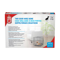 Cage grillagée Dogit à 2 portes avec grille de séparation, très petite, 46,5 x 31 x 37 cm (18,2 x 12 x 14,5 po)