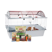 Cage équipée de luxe Living World pour cochon d’Inde, L. 78 x l. 48 x H. 50 cm (30,7 x 18,9 x 19,7 po)