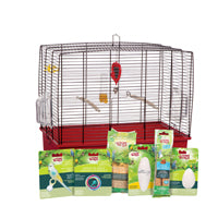 Cage équipée de luxe Living World pour perruches ondulées, 50 x 30 x 48 cm (19,7 x 11,8 x 18,9 po)