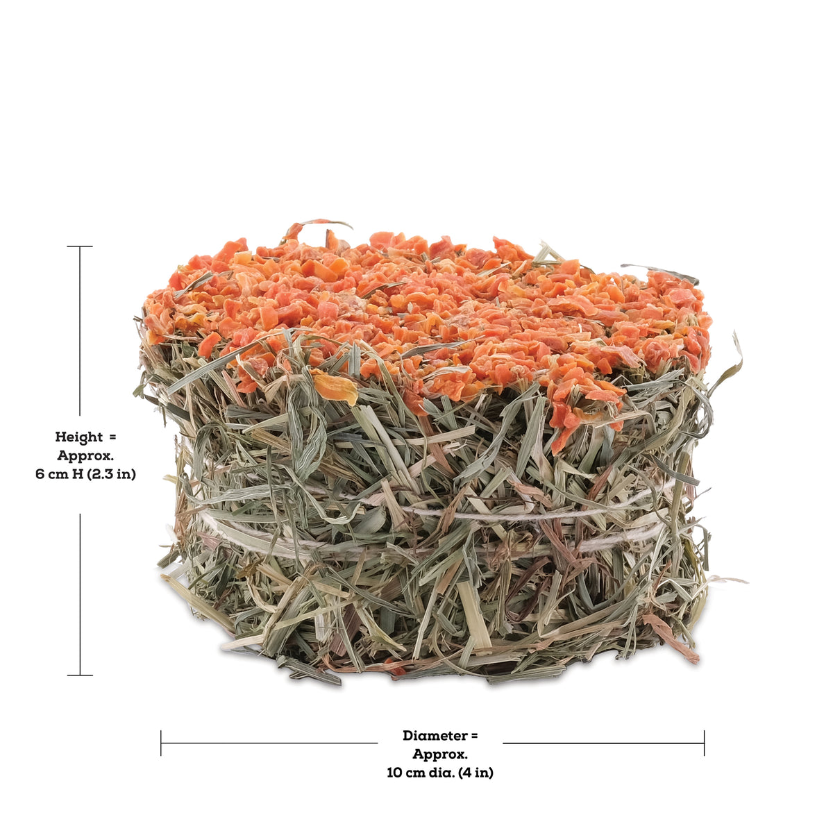 Galette de foin Botanicals Living World Green, carotte, 75 g (2,6 oz)