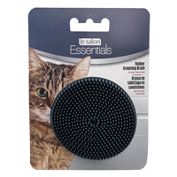 Brosse de toilettage Essentials Le Salon en caoutchouc pour chats, gris foncé, diam. 7,6 cm (3 po)