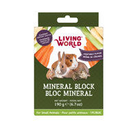 Bloc minéral Living World pour petits animaux, arôme de légumes, 190 g (6,7 oz)