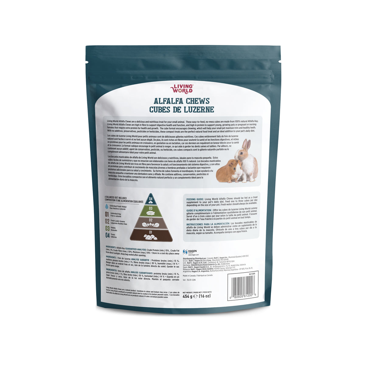 Gâteries Alfalfa Chews Living World, 454 g (16 oz)