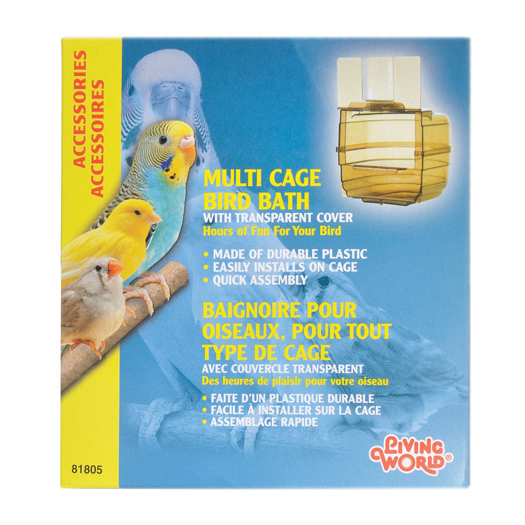 Baignoire extérieure Living World pour oiseaux, 11 x 13 x 10 cm (4,5 x 5 x 4 po)