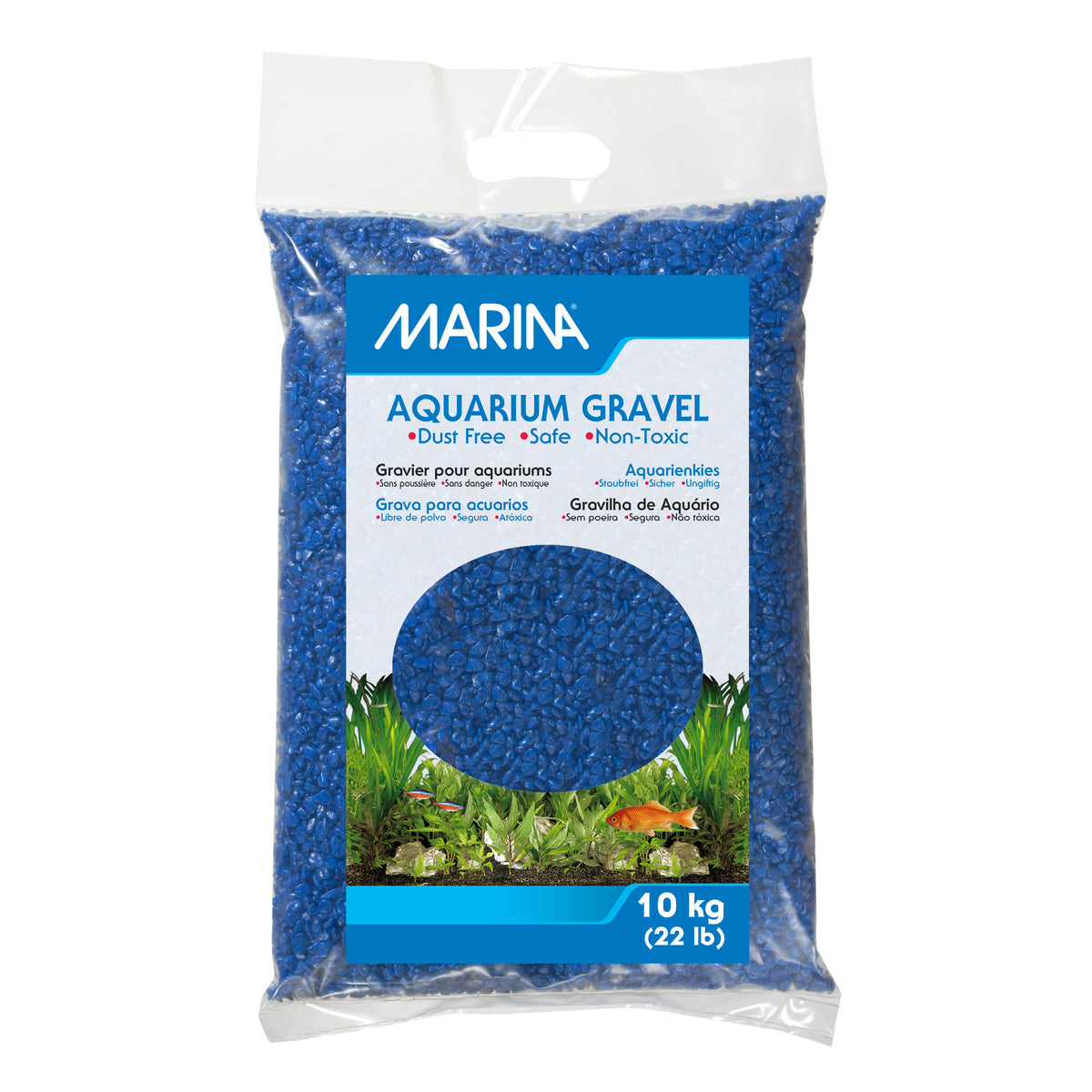 Gravier décoratif Marina, bleu, 10 kg (22 lb)