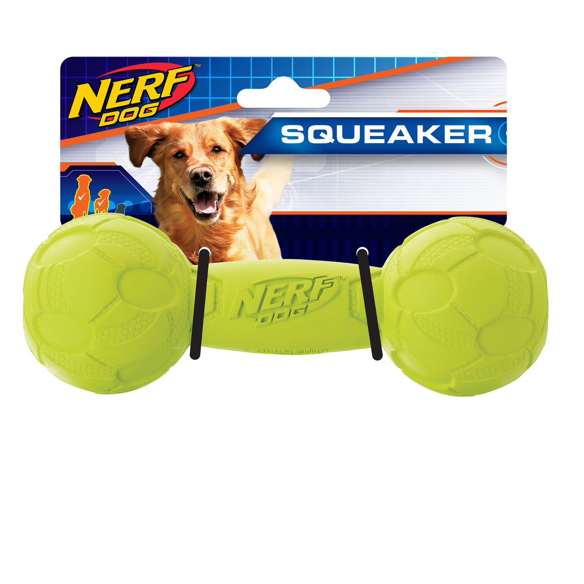 Haltère sonore Nerf Dog, moyen, 17,8 cm (7 po)