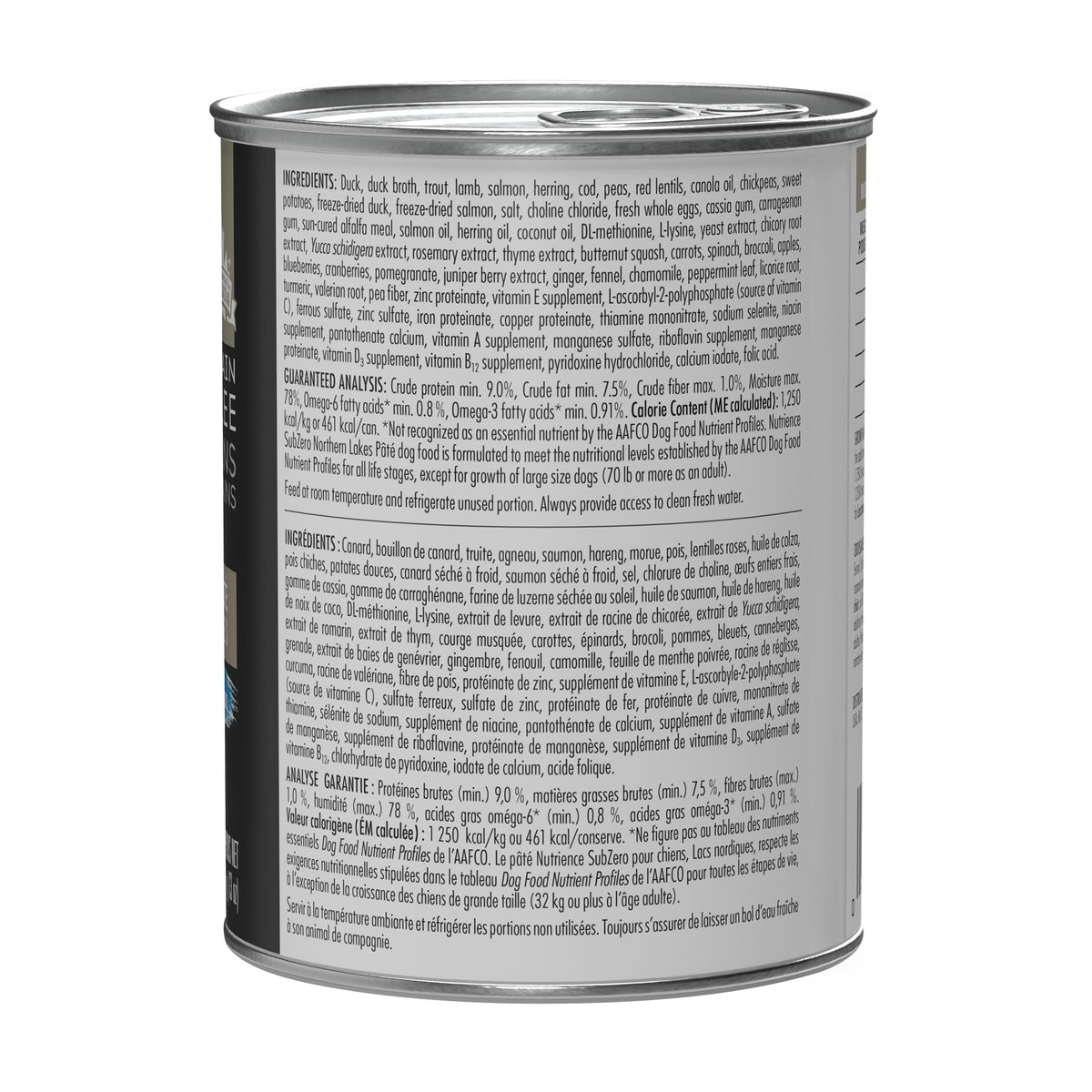 Pâté Nutrience SubZero pour chiens, Lacs nordiques, 369 g