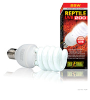 Ampoule flucompacte Reptile UVB 200 à rendement élevé de rayons UVB, 26 W