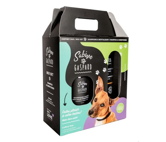 Sabine & Gaspard, Coffret Duo Mauve, Shampoing 500ml + Revitalisant 225ml