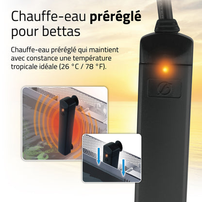 Aquarium équipé haut de gamme pour bettas, 22,7 L (6 gal US)