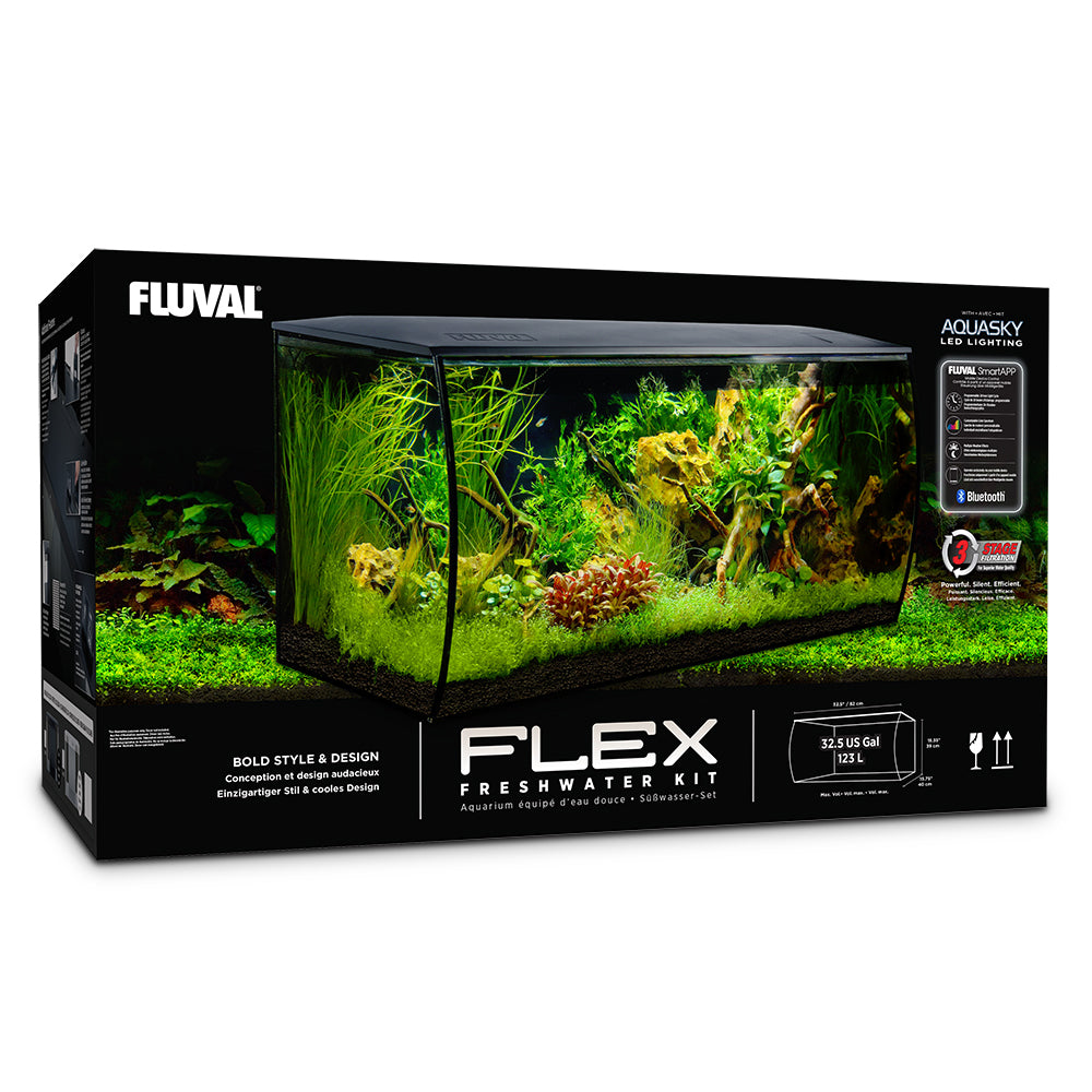 Aquarium Flex Fluval, noir, 123 L (32,5 gal US)
