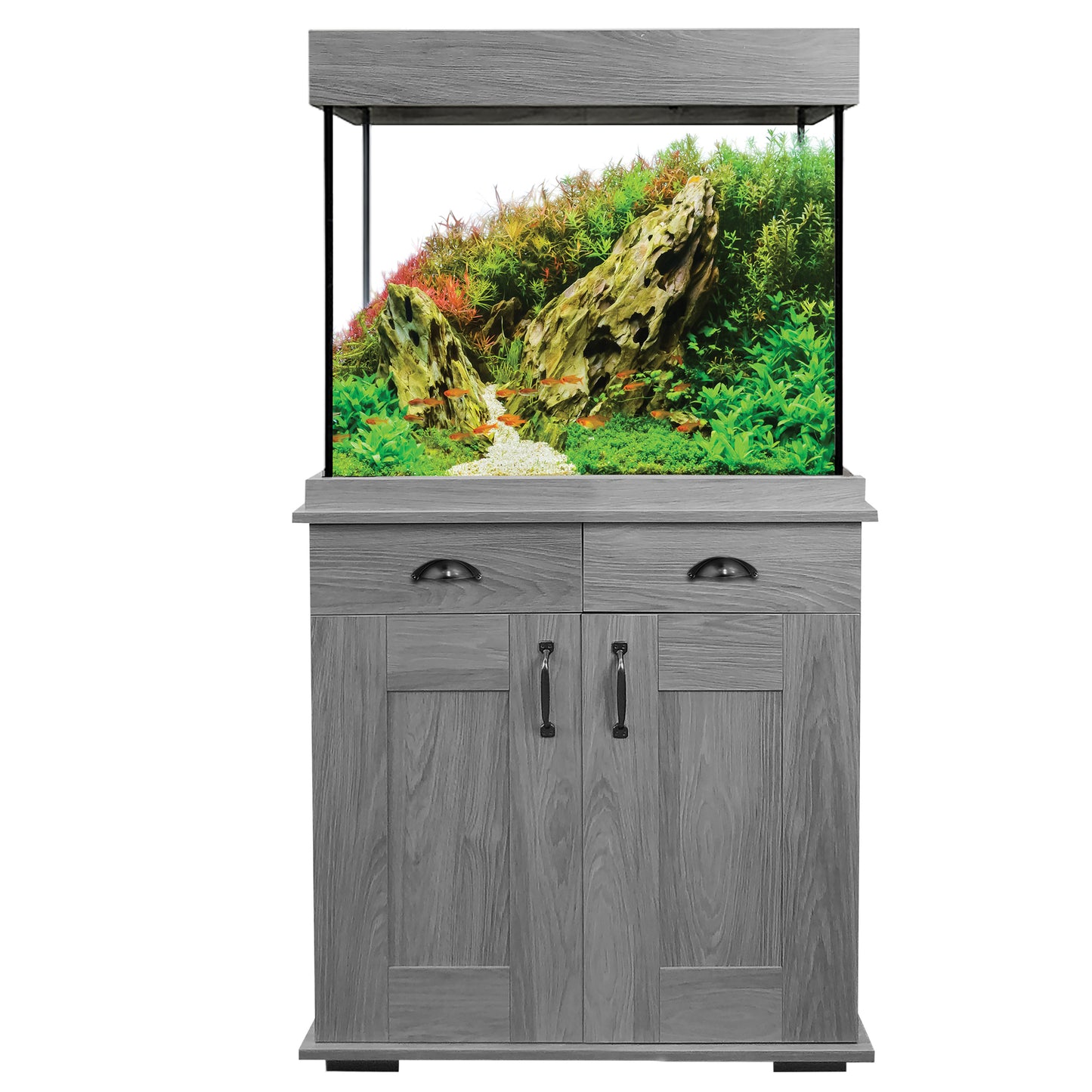 Aquarium équipé Shaker Fluval de 168 L, chêne gris