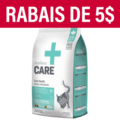 Nourriture Nutrience Care, Soins dentaires pour chats, 3,8 kg