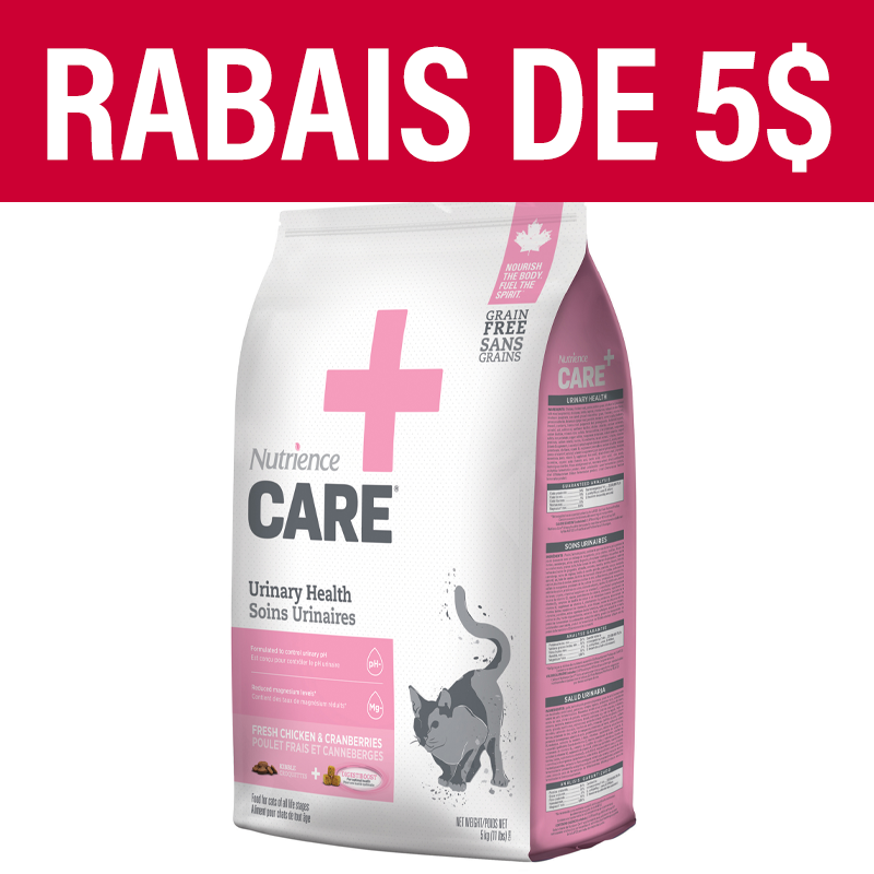 Nourriture Nutrience Care, Soins urinaires pour chats, 5 kg