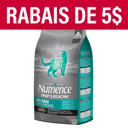 Nourriture Nutrience Infusion, Chats d’intérieur adultes, Poulet, 5 kg