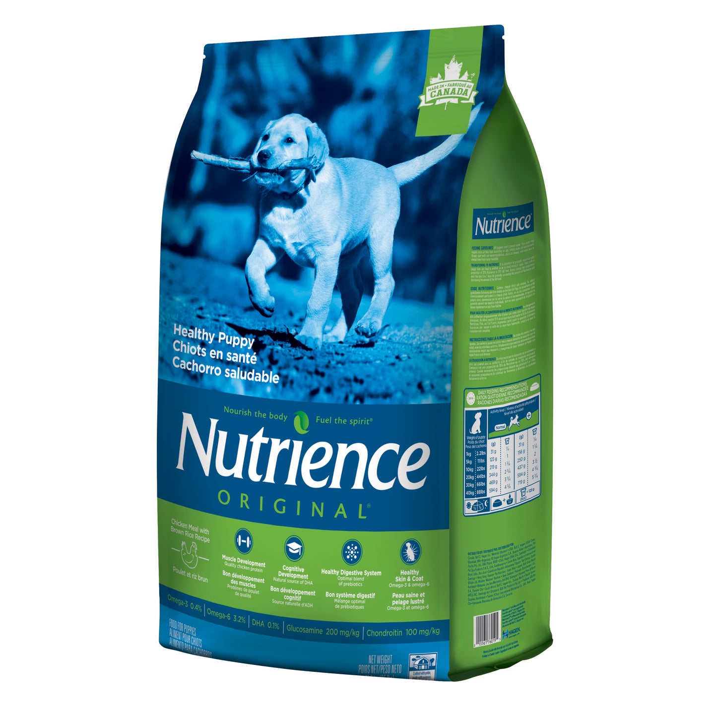 Aliment Nutrience Original pour chiots en santé, Poulet et riz brun, 11,5 kg (25 lbs)