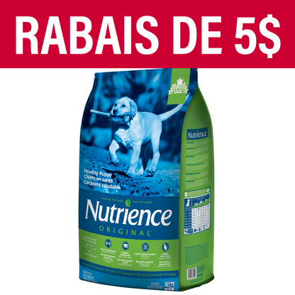 Aliment Nutrience Original pour chiots en santé, Poulet et riz brun, 11,5 kg (25 lbs)