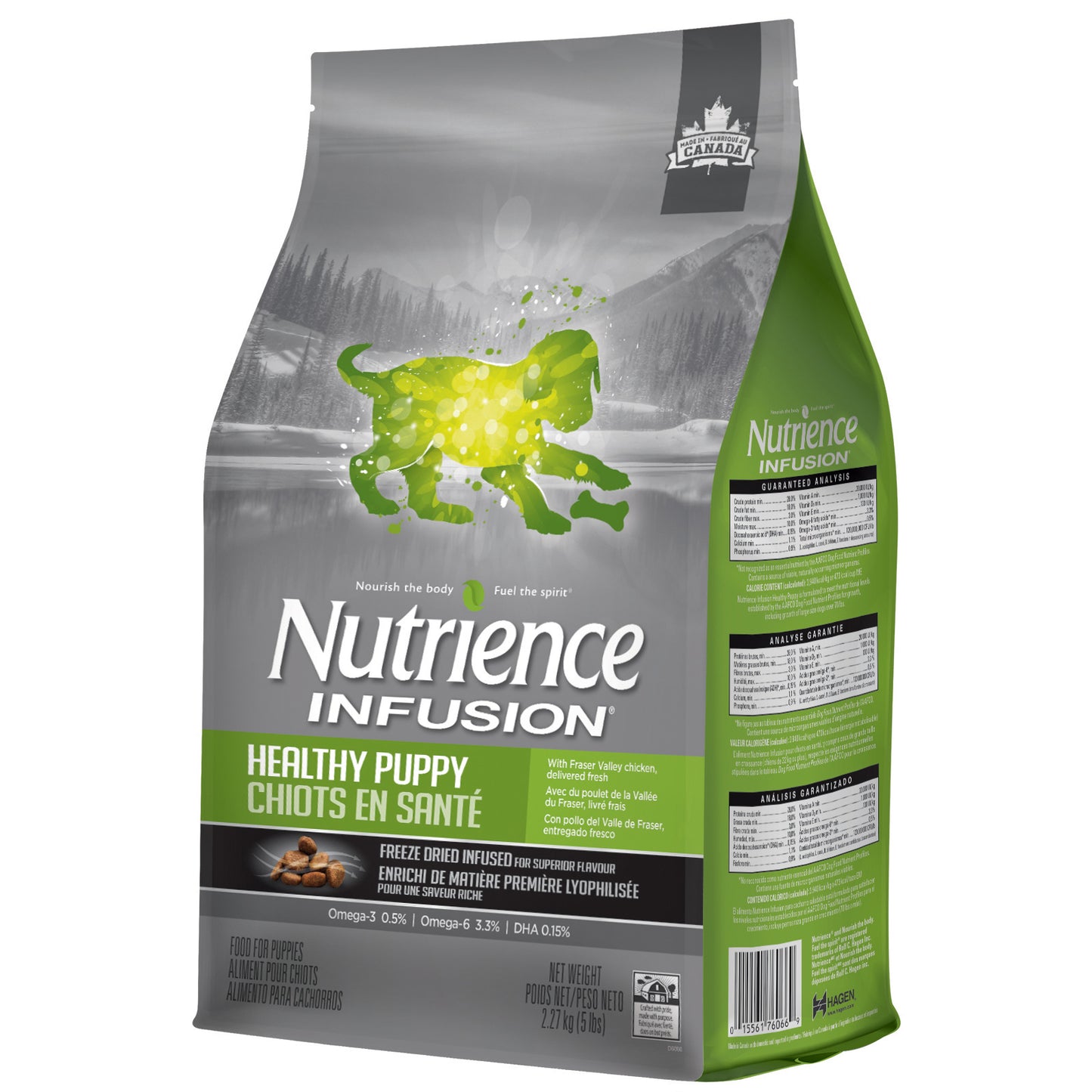Aliment Nutrience Infusion pour chiots en santé, poulet, 2,27 kg (5 lbs)