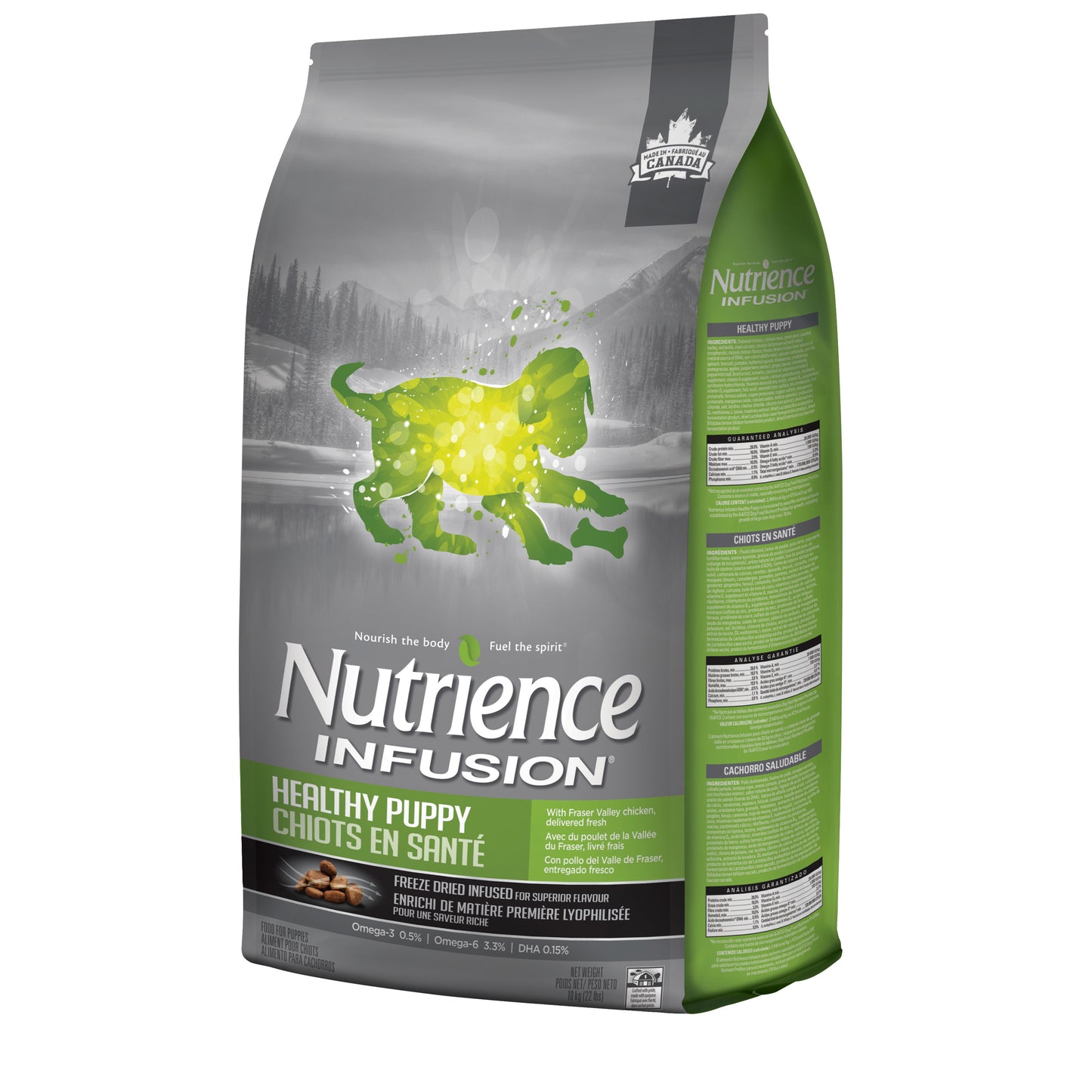 Aliment Nutrience Infusion pour chiots en santé, poulet, 10 kg (22 lbs)