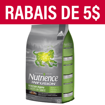 Aliment Nutrience Infusion pour chiots en santé, poulet, 10 kg (22 lbs)