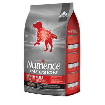 Aliment Nutrience Infusion pour chiens adultes en santé, Bœuf, 10 kg (22 lbs)