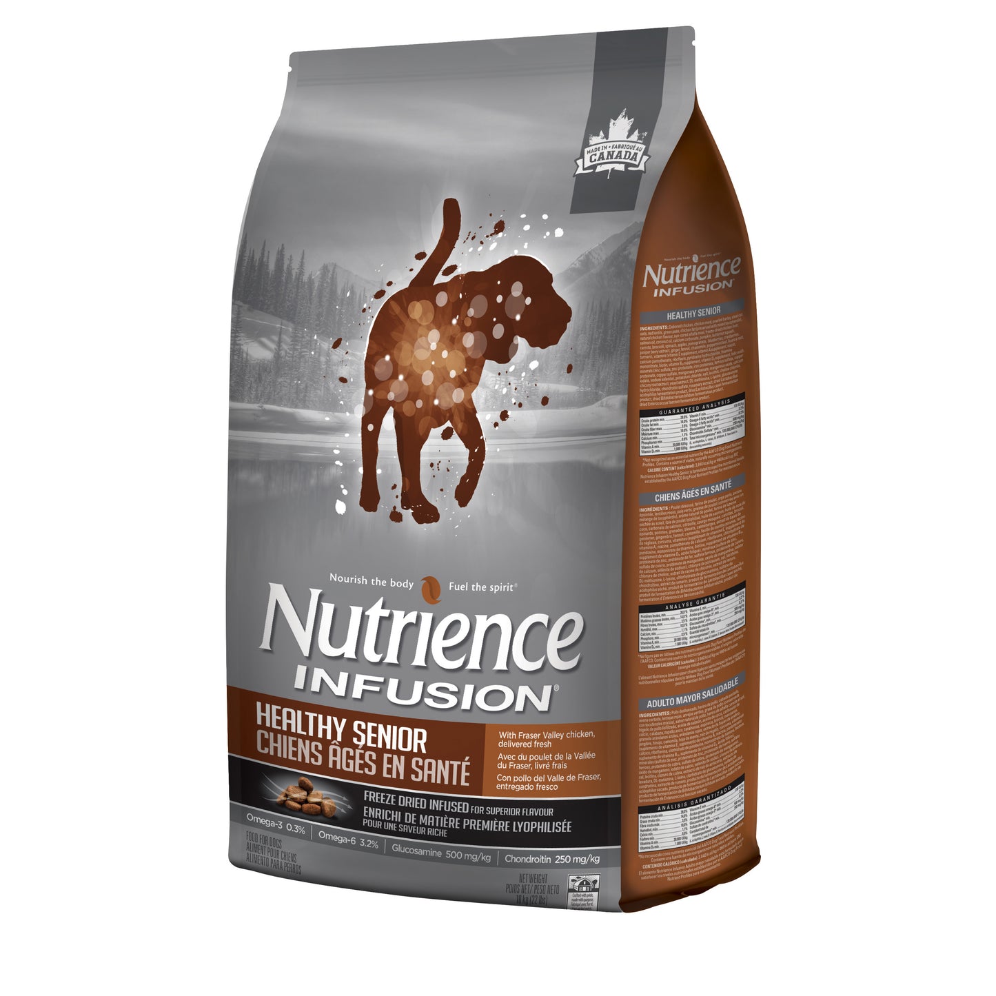 Aliment Nutrience Infusion pour chiens âgés en santé, 10 kg (22 lbs)