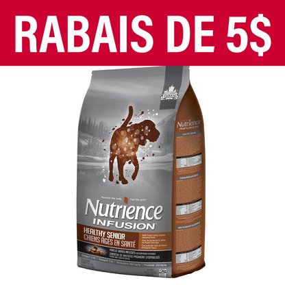 Aliment Nutrience Infusion pour chiens âgés en santé, 10 kg (22 lbs)