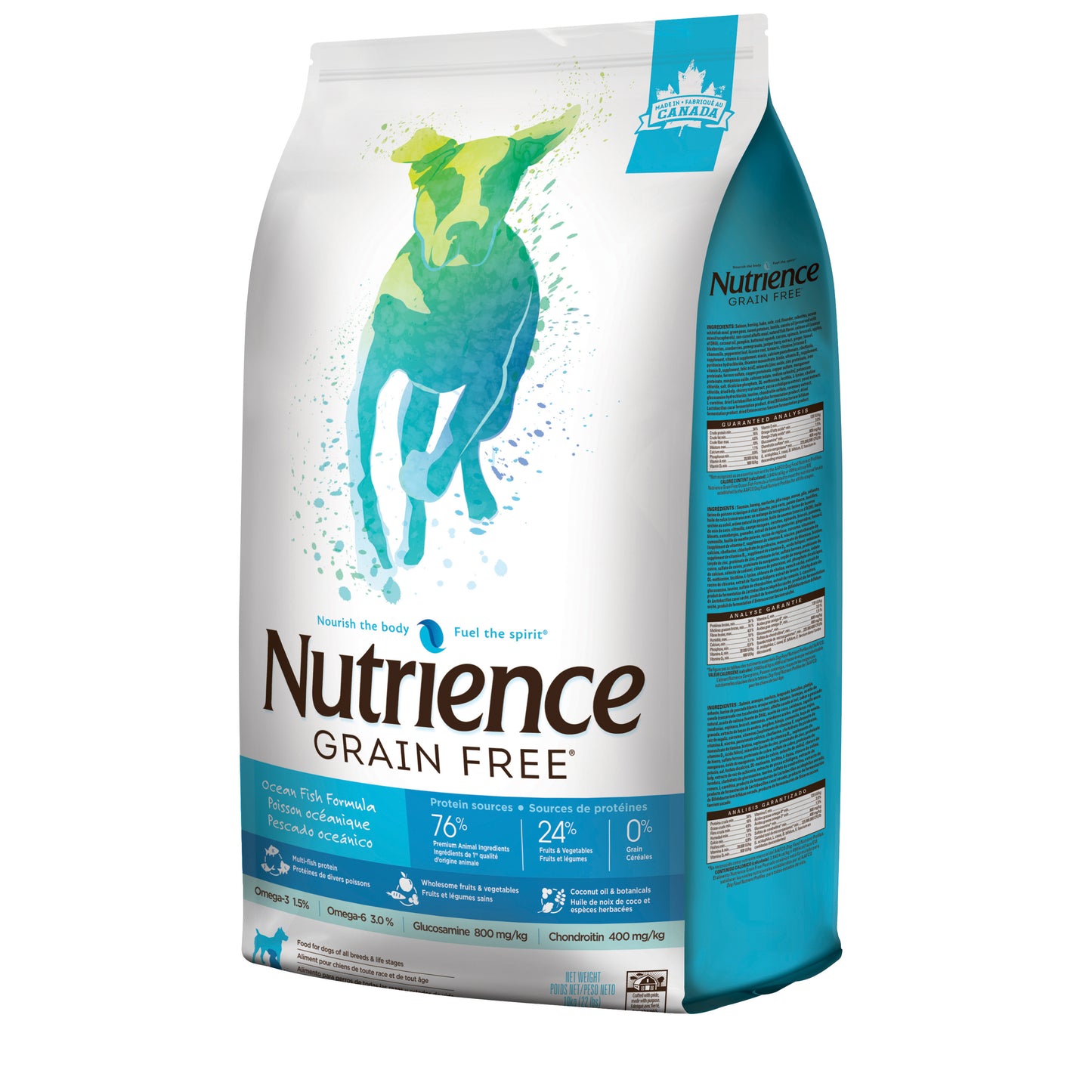 Aliment Nutrience Sans grains pour chiens, Poisson océanique, 10 kg (22 lbs)