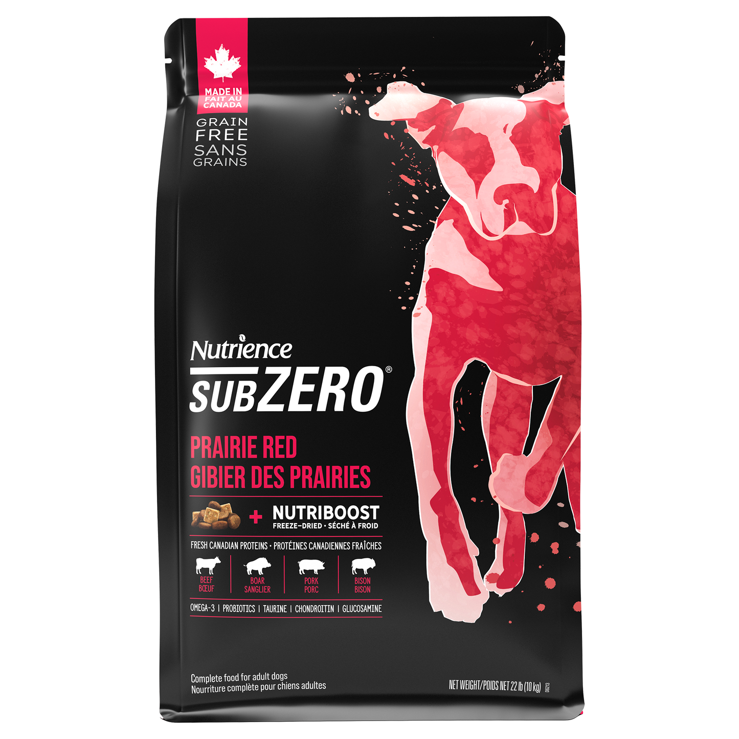 Aliment Subzero Nutrience Sans grains pour chiens, formulation Gibier des Prairies, 10 kg (22 lbs)